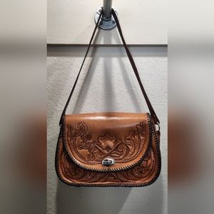 Hand tooled leather purse & wallet